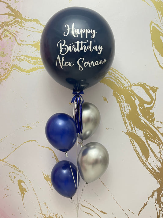 Big ‘24’ Navy Balloon & 4 Balloons