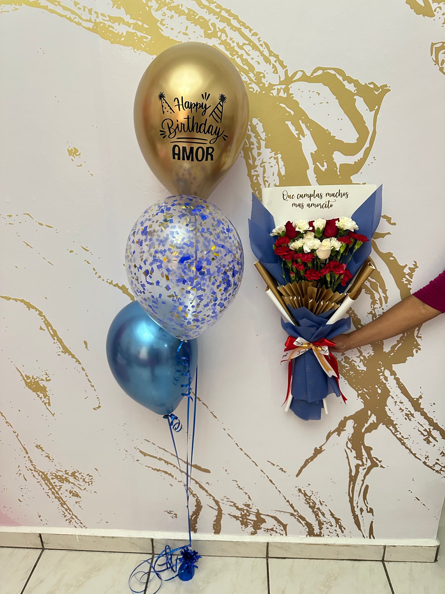 Combo Balloons & Flowers For Him