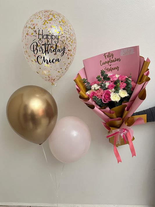 Birthday Bouquet + 3 Balloon Bouquet