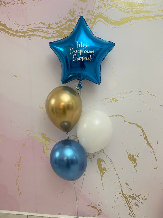 Blue Star & Balloons Bouquet