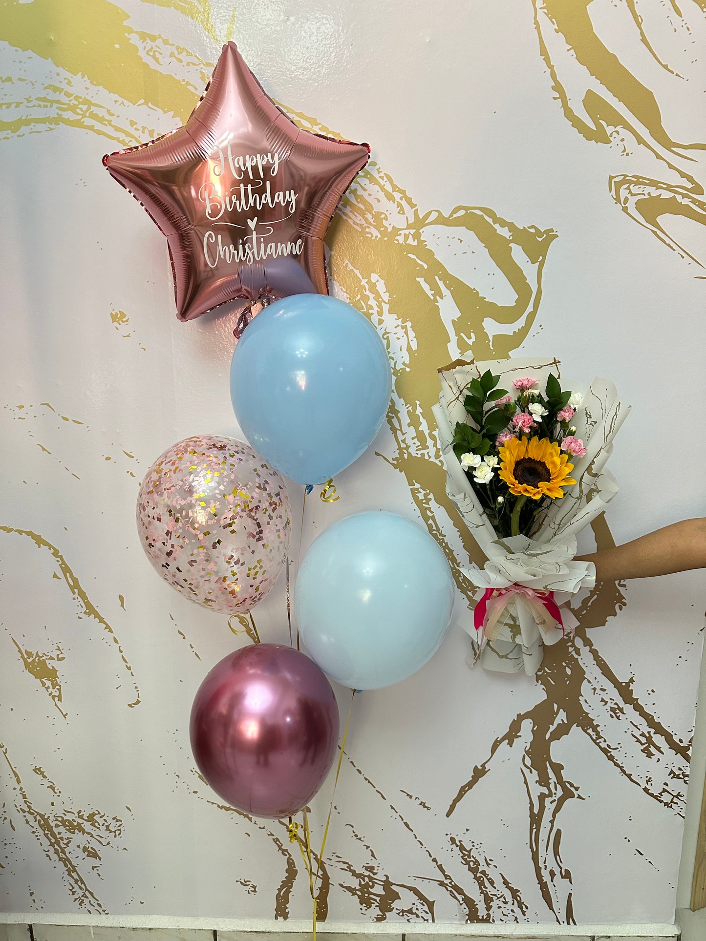 Sunflower  Bouquet & Balloons