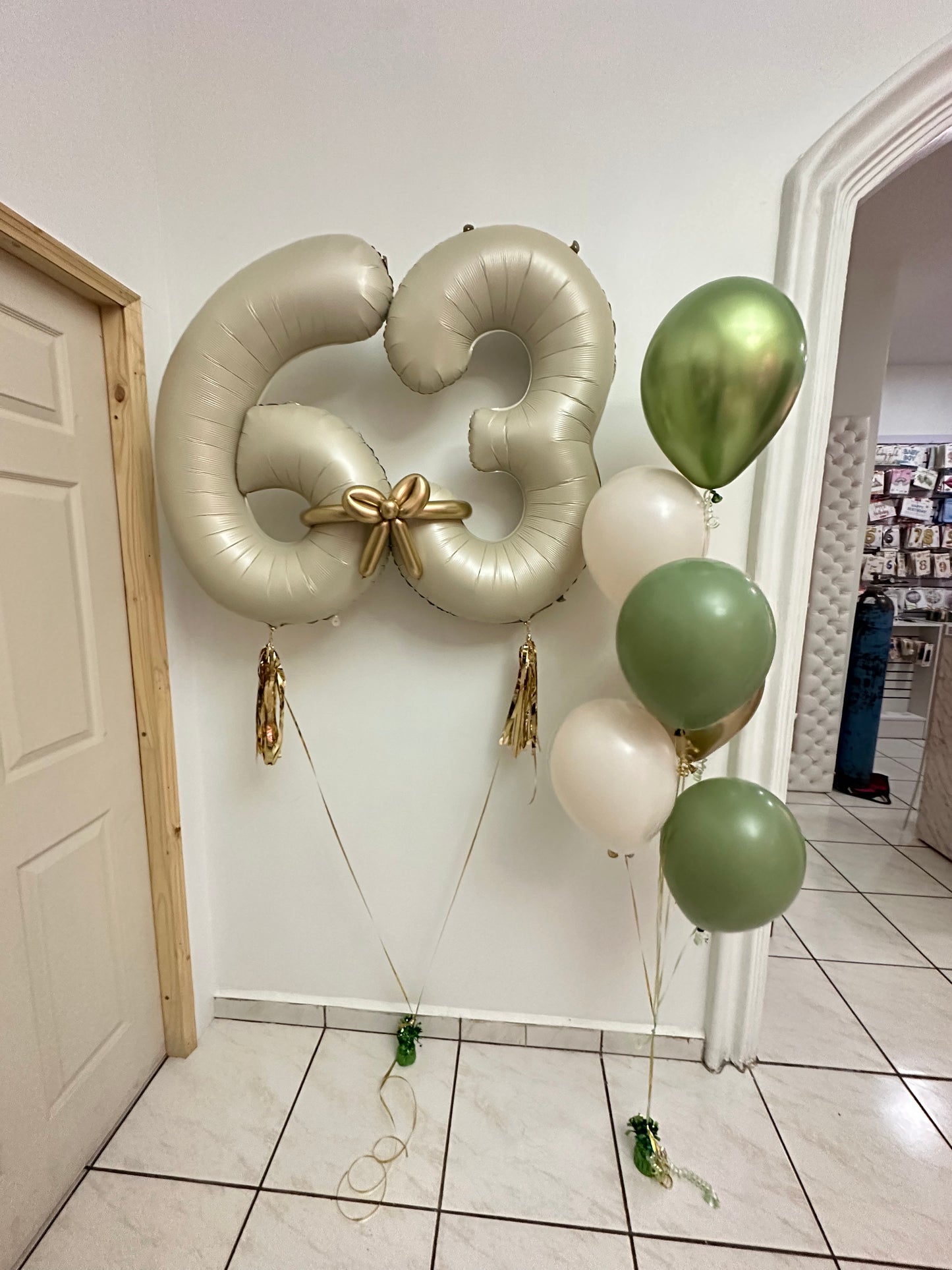 Ivory Numbers & Green Balloons