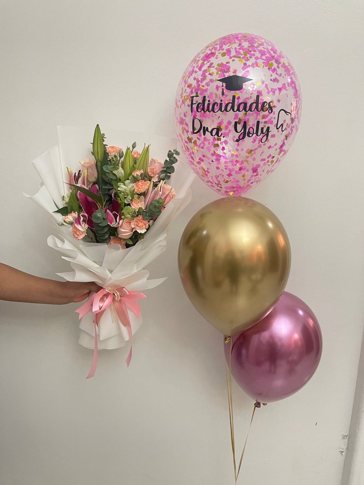 Floral Harmony Bouquet + 3 Balloon Bouquet